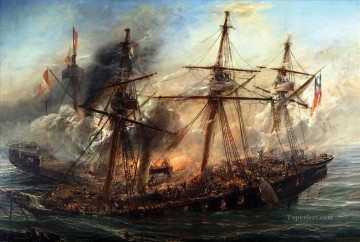 イキケ海戦に参加せよ トーマス・サマースケールズ海戦 Oil Paintings